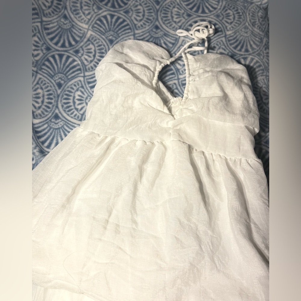 SHEIN- Elegant White Halter Dress M